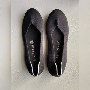 White Halo Rothy’s Black Flats (Discontinued)